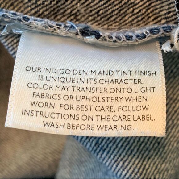 WALLFLOWER JEAN JACKET WOMEN LARGE BLUE DENIM CROP STRIPED KNIT ARM HOOD. - Picture 10 of 15